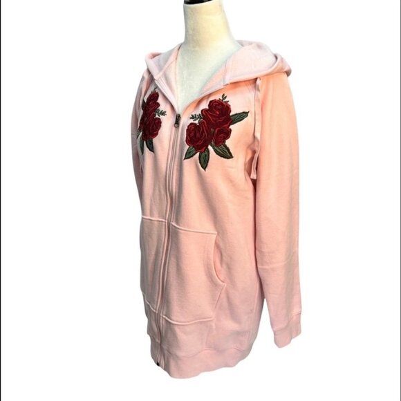 NWOT Brunette the Label Oversized Pink Embroidered Hoodie Size XS… - Picture 4 of 10